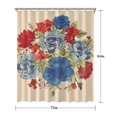 thumbnail image 5 of Pioneer Colorful Floral Shower Curtain for Bathroom Home Decor Bathtubs Waterproof Fabric Curtain with 12 Hooks 72x84in, 5 of 6
