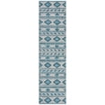 thumbnail image 2 of Safavieh Courtyard Allycia Geometric Indoor/Outdoor Runner Rug, Gray/Teal, 2'3" x 8', 2 of 8