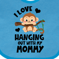 thumbnail image 4 of Inktastic Monkey I Love Hanging out with My Mommy Boys or Girls Baby Bib, 4 of 4