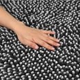 thumbnail image 3 of Unique Bargains Non Slip Absorbent Chenille Bathmat Washable Soft Bath Rug Black 20" x 30", 3 of 7