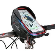 MOOZO Bike Handlebar Bag, Bicycle Phone Holder, Waterproof Cycling Frame Bags Top Tube Pouch Pannier Bike Phone Mount