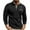 Black, variant on CharmCyan Men's Long Sleeve Polo Shirt with Plaid Collar and Chest Pocket Casual Slim Fit Pullover for Everyday Wear Army Green L