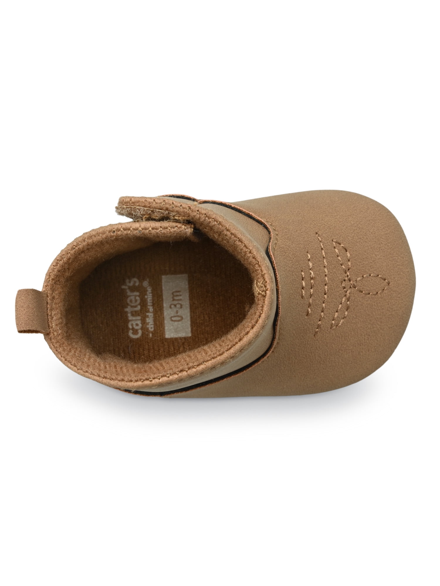 Carter's Child of Mine Infant Unisex Western Boots, Sizes 0-3 Months; Color Brown
