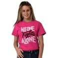 thumbnail image 4 of No One Fights Alone Breast Cancer Women's Plus Size Graphic Tee Brisco Brands 5X, 4 of 5