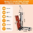 thumbnail image 3 of RXFSP Adjustable Ergonomic Foldable Aluminum Hand Truck Dolly Cart 441lb Capacity Electric Climbing, 3 of 10