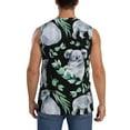 thumbnail image 4 of Goofa Cartoon Koala Bear Printed Men's Sleeveless T-Shirt - Athletic Gym Workout Tank Top for Men - Moisture-Wicking, UPF 30+ Quick-Dry Muscle Tee-X-Large, 4 of 8