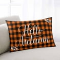 thumbnail image 2 of Orange Buffalo Plaid Throw Pillow Cover 12 x 20 Inch Decorative Pillow Cover Vintage Check Fall Farmhouse Lumbar Pillowcase Seasonal Rectangle Cushion Case for Couch Sofa Bed Living Room, 2 of 7
