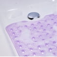 thumbnail image 5 of Nonslip Bath Mat with Suction Cups Purple 100x40cm 40x16in Extra Long, Rubber, Purple, 5 of 8