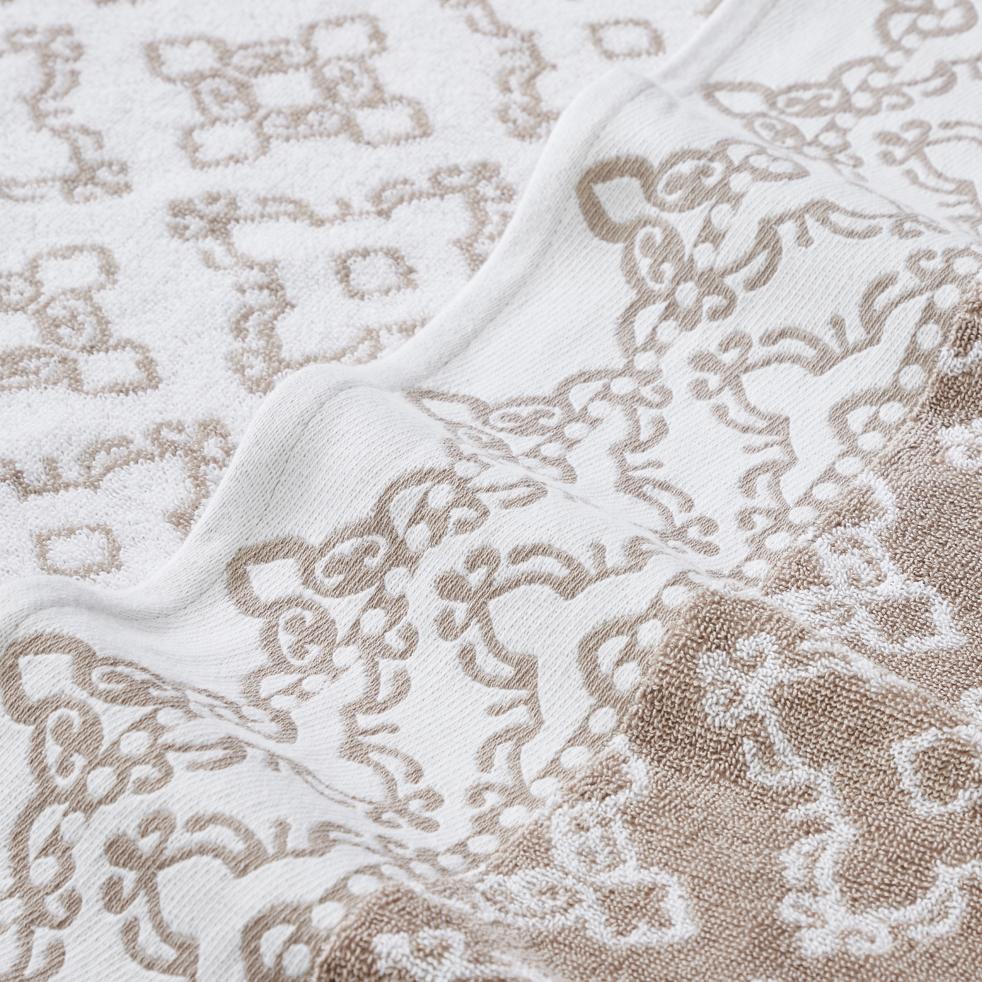 Modern Threads Charlize 6-Piece Cotton Bath Towel Set, Fawn