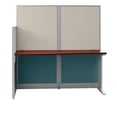 thumbnail image 3 of Office in an Hour 65W Straight Cubicle Desk in Hansen Cherry - Engineered Wood, 3 of 14
