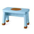 thumbnail image 1 of Hevea Natural Rubberwood Kids Step Stool (Dusty Blue), 1 of 4