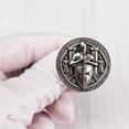 thumbnail image 7 of Fashion Templar Knight Cross Brooch Stainless Steel Round Lapel Pin Badge Handcrafted Lapel Pin Badge Brooch for Men Women, 7 of 7