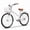 Soft White, variant on Hykolity 26 in Cruiser Bike Beach Bicycle for Women Comfortable City Bike Commuter Cycling Adult Rider Height 60-72 in with Rear Rack and Basket Blue