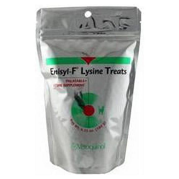 Vetoquinol Enisyl-F Lysine Bites: L-Lysine Chews for Cats & Kittens - Chicken Liver-Flavor, 6.4oz (180g) Reclosable Bag