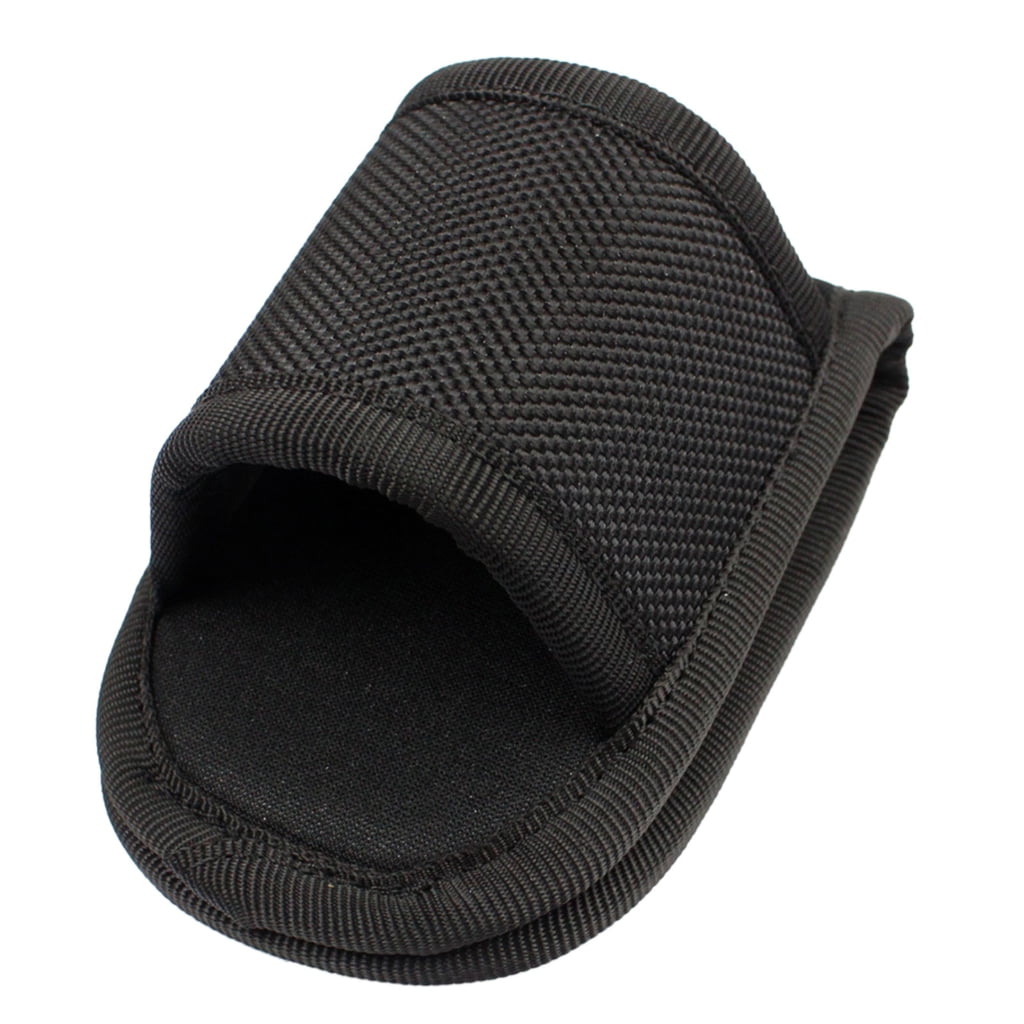 Dasbsug Nylon Weave PU Leather Light Pouch Holster Duty Belt Open Top Flashlight Holder