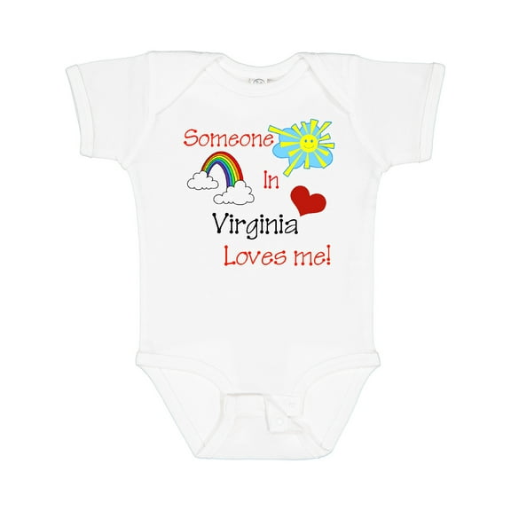 Inktastic Someone in Virginia Loves Me Boys or Girls Baby Bodysuit