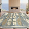 thumbnail image 2 of Design&I 9'x12' Washable Area Rug Surf Surfboard Distressed Plank Border Print Stripe Nautical for Master Suite, Under Bed, Sleek Flatweave Pet Friendly, 2 of 7