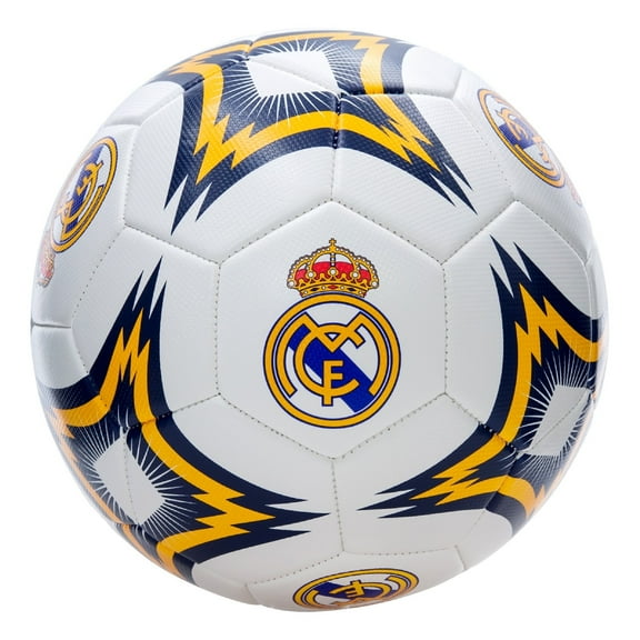 Icon Sports Real Madrid CF Soccer Ball Official Licensed Size 5 Kaleidoscope - Textured White