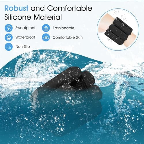 Wrist Weights Set of 2(1Lbs Each), Adjustable Wrist and Ankle Weights for Women and Men, Wearable Arm & Leg Weights Set for Walking, Yoga, Swimming, Cardio, Aerobics, Gym