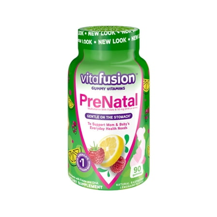 Vitafusion PreNatal Dietary Supplement, Lemon & Raspberry Lemonade Flavors, 90 ea