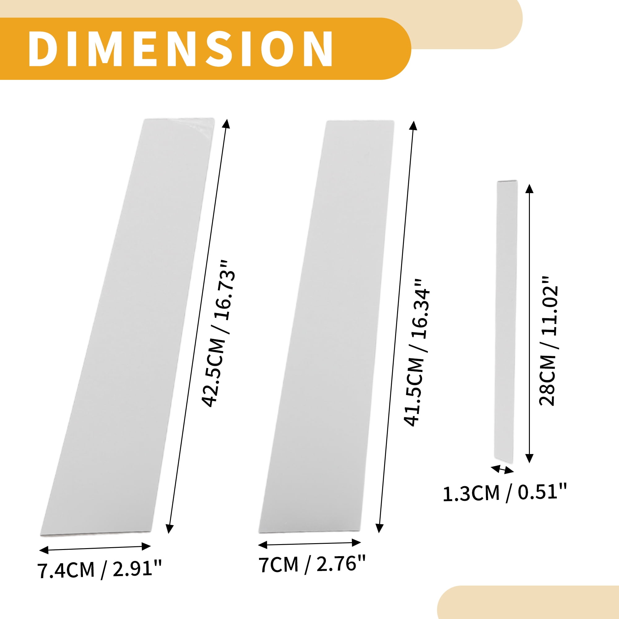 Unique Bargains 6Pcs Window Trim For Toyota Camry 2006-2011 Chrome Silver Tone