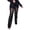 Black, variant on Women's Pants, Women Casual Solid Mesh Bead Wide Leg Bottoms Comfort and Effortless Style in Women's Casual Pants White M