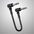 thumbnail image 2 of 15CM Instrument Cables Guitar Patch Cables for Bass Keyboard Effect Pedals (Black), 2 of 9