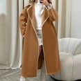 thumbnail image 3 of HTNBO Women's Open Front Long Cardigan Wool Blend Coat Casual Lapel Coatigan Coat Fall Jacket Outerwear with Pockets, 3 of 7