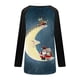 thumbnail image 5 of Camiseta de manga larga con cuello redondo y estampado navideño para mujer Pompotops qwe24194, 5 of 5