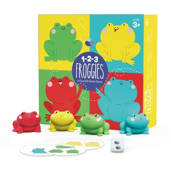 Educational Insights 1-2-3 Froggies, Counting & Color Matching Game for Preschoolers, No Reading Required, Ages 3 
