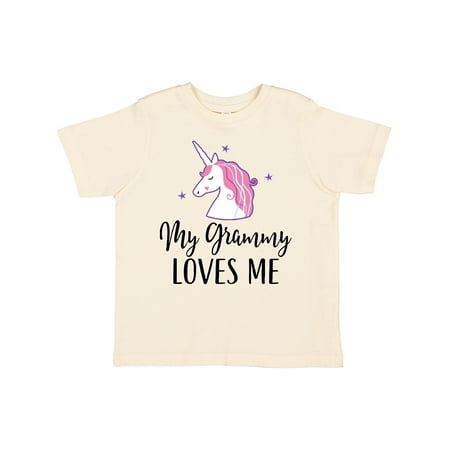 

Inktastic Grammy Loves Me Unicorn Girls Gift Toddler Toddler Girl T-Shirt