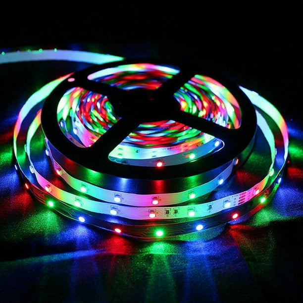 Tira Flexible de luces LED RGB para decoración del hogar, cinta de diodos de neón de colores para habitación, jardín, pared, ambiente, coche, retroiluminación, 3528/5050