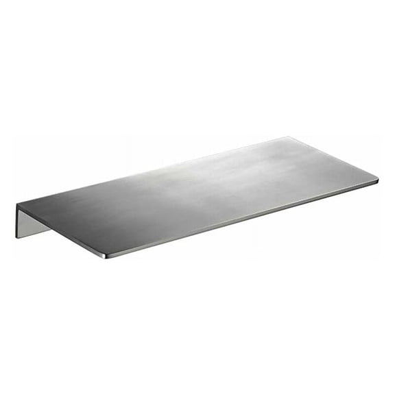 Adhesive Wall Shelf for Bathroom – Small Self-Adhesive Stainless Steel Shelf – No Holes or Drilling, 30cm, Silver