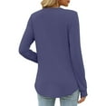 thumbnail image 4 of ZJXFGS Cute Blouses for Women Women'S Shirts Fall Shirts Tops for Women Trendy Cooling Shirts Y2K Tops for Women Ladies Blouses Concert Tops for Women Blue M, 4 of 7