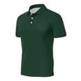 thumbnail image 4 of Mens Fashion Polo Shirts Cotton Classic Short Sleeve Thermal Button Shirt with Pocket Dark Green 5XL, 4 of 5