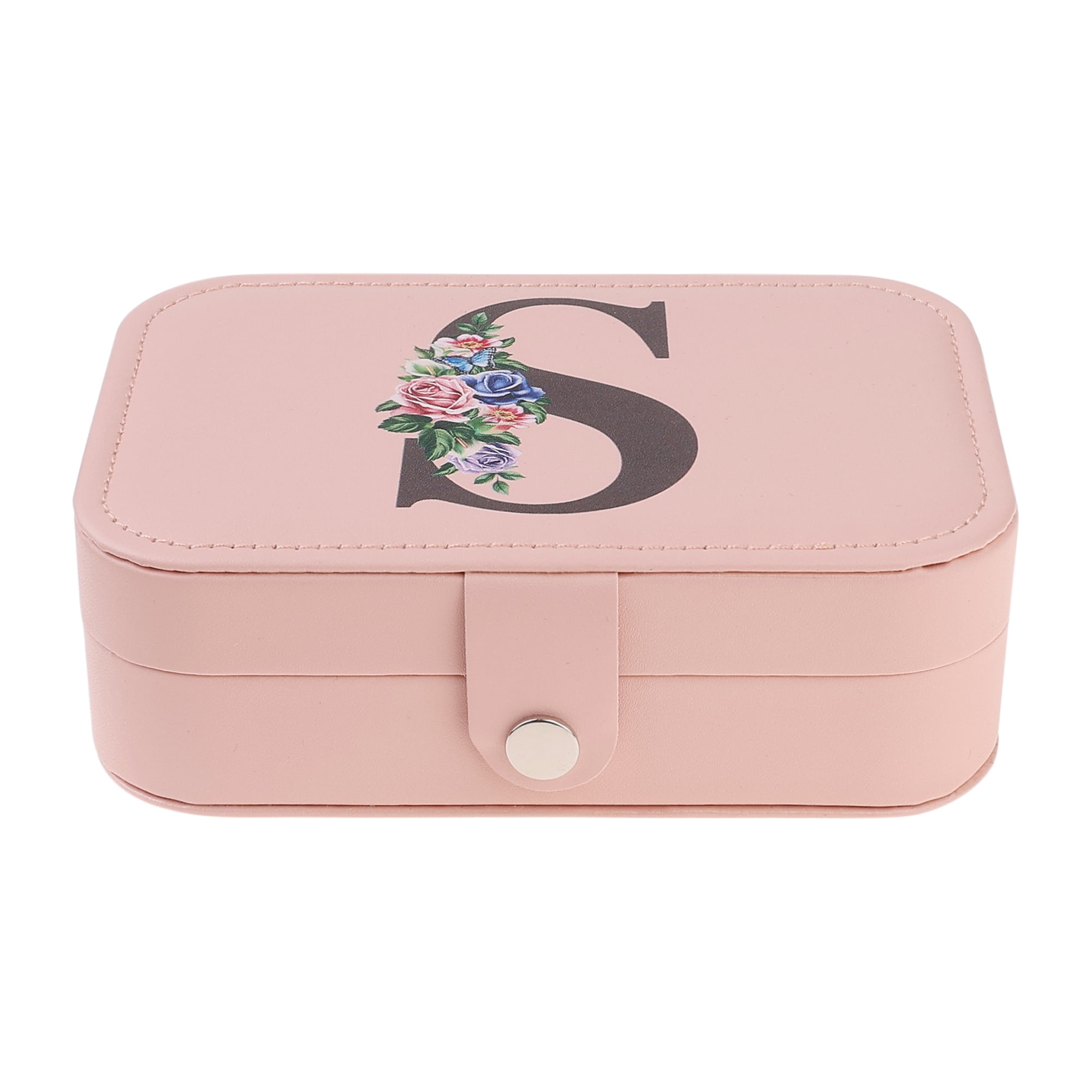 Unique Bargains Jewelry Box Small PU Leather Jewelry Organizer Case Storage Display Holder Pattern S