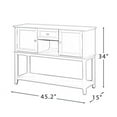 thumbnail image 2 of Buffet Sideboard Table Wood Console Table with Drawer,Cabinet and Bottom Shelf for Kitchen Room Bedroom Living Room- 45.2 Inch Gray, 2 of 7