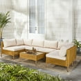 thumbnail image 4 of Zimtown 7-Piece Patio Furniture Set, Wicker Outdoor Furniture Set with Coffee Table and Cushion , Beige, 4 of 8