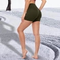 thumbnail image 5 of Ndbuld Yoga Shorts for Women Women Gym Shorts Workout Biker Shorts Yoga Booty Shorts Scrunch Butt Lifting Seamless Shorts Army Green XXL, 5 of 8