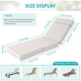 thumbnail image 2 of Bronkige 2 Pcs Chaise Lounge Cushions Outdoor, 72x21x5 Inch Thick Waterproof Outdoor Furniture Cushions with Removable Cover, Patio Lounge Chair Cushions for Outdoor Furniture, Beige, 2 of 9