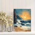 thumbnail image 2 of Qisvanset 12x16 Inch Framed Canvas Wall Art Psalm Vintage Coastal Beach Landscape Faith Housewarming Wall Art, 2 of 8