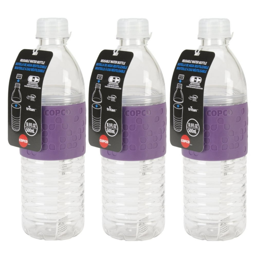 Copco Hydra Reusable Water Bottle With Non Slip Sleeve Spill