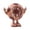 Brown, variant on Football Shaped Mini Desktop Fan With Gradient Led Light Rechargeable Soccer Figurine Table Cooling Fan For Home Outdoor Camping(White-11Cm)