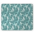 thumbnail image 1 of Classic Mouse Pad, Dancing Silhouette of Ballerinas Woman Body Performing Dancers Modern Art Deco, Rectangle Non-Slip Rubber Mousepad, Teal Seafoam, by Ambesonne, 1 of 2