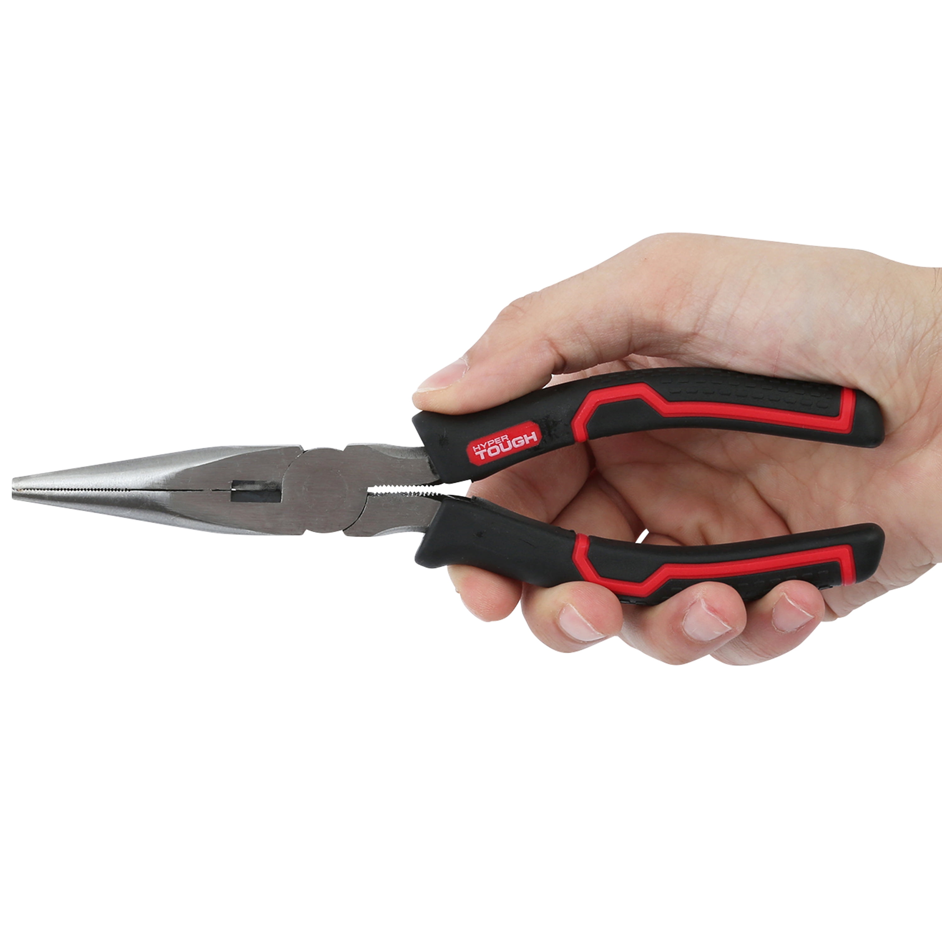Hyper Tough 8-inch Long Nose Pliers with Ergonomic Comfort Grips, 5170V