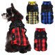 thumbnail image 2 of Ropa para perros a cuadros con arnés, chaleco, chaqueta, abrigo para perros pequeños y medianos, ropa cálida de invierno para mascotas, disfraz para perros para clima frío, 2 of 5