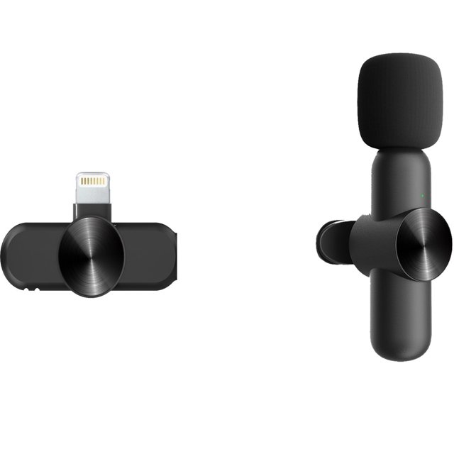 Micrófono de solapa inalámbrico Micrófono de solapa Grabación de audio y video Mini micrófono para iPhone IOS