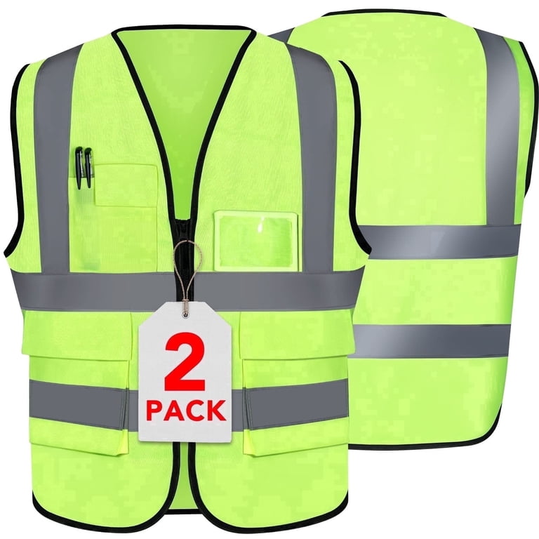 Class 2 Safety Vest, Neon Green Reflective photo 1
