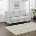 thumbnail image 6 of Xumo Sofa- Light Gray Fabric- 79 Inch- Black Tapered Wood Legs, 6 of 6