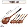 thumbnail image 2 of Wooden Round Spoon F, Bamboo Eco-Friendly Cooking Spoon, Natural Wooden Tableware Utensil for Soup, Coffee, Porridge, Dessert, Home, Kitchen, Restaurant, Café, 2 of 6